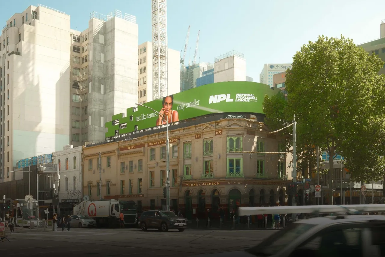 NPL billboard on Flinders Street, Melbourne